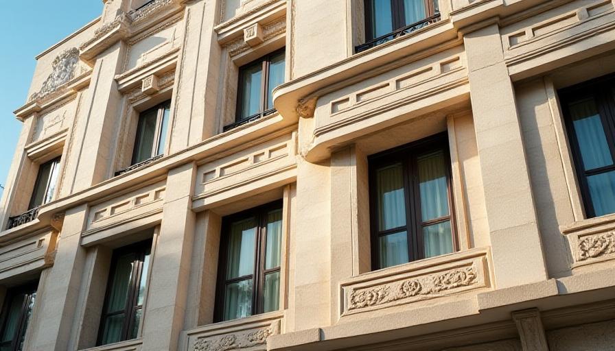 Architettura Art Déco nel quartiere Prati di Roma, dettagli geometrici e linee eleganti